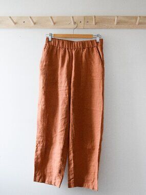 Quince burnt orange linen pants